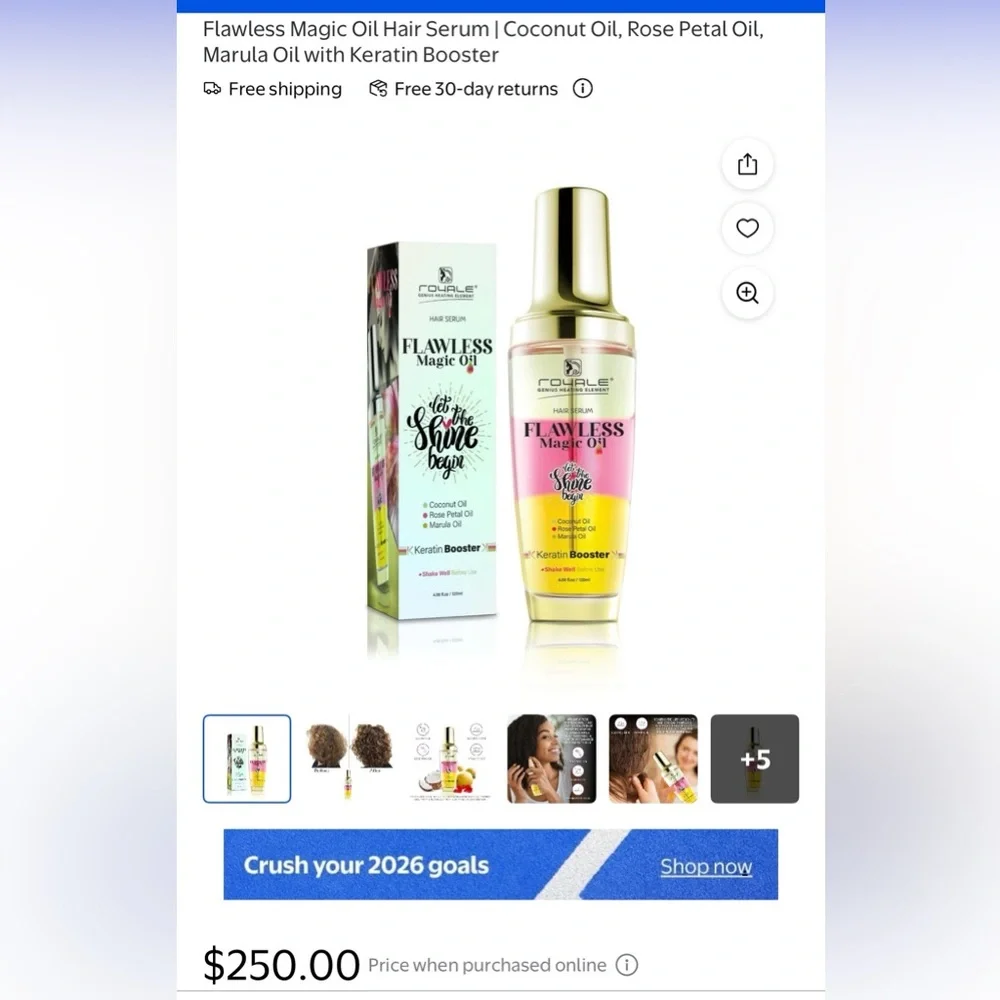 NEW/SEALED ROYALE Flawless Magic Oil Hair Serum